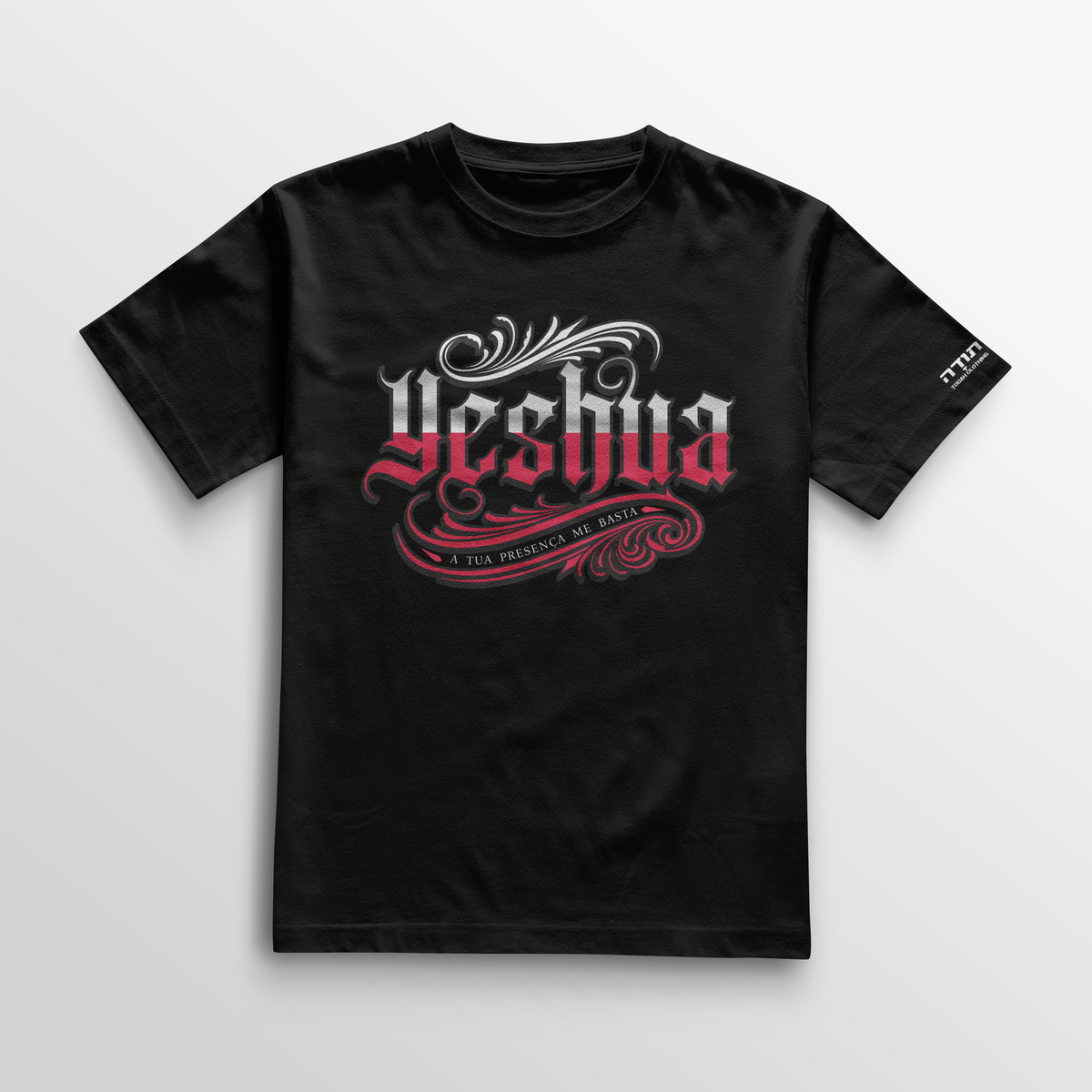Camiseta “Yeshua – A Tua Presença Me Basta (Red Edition)” Cotton Premium