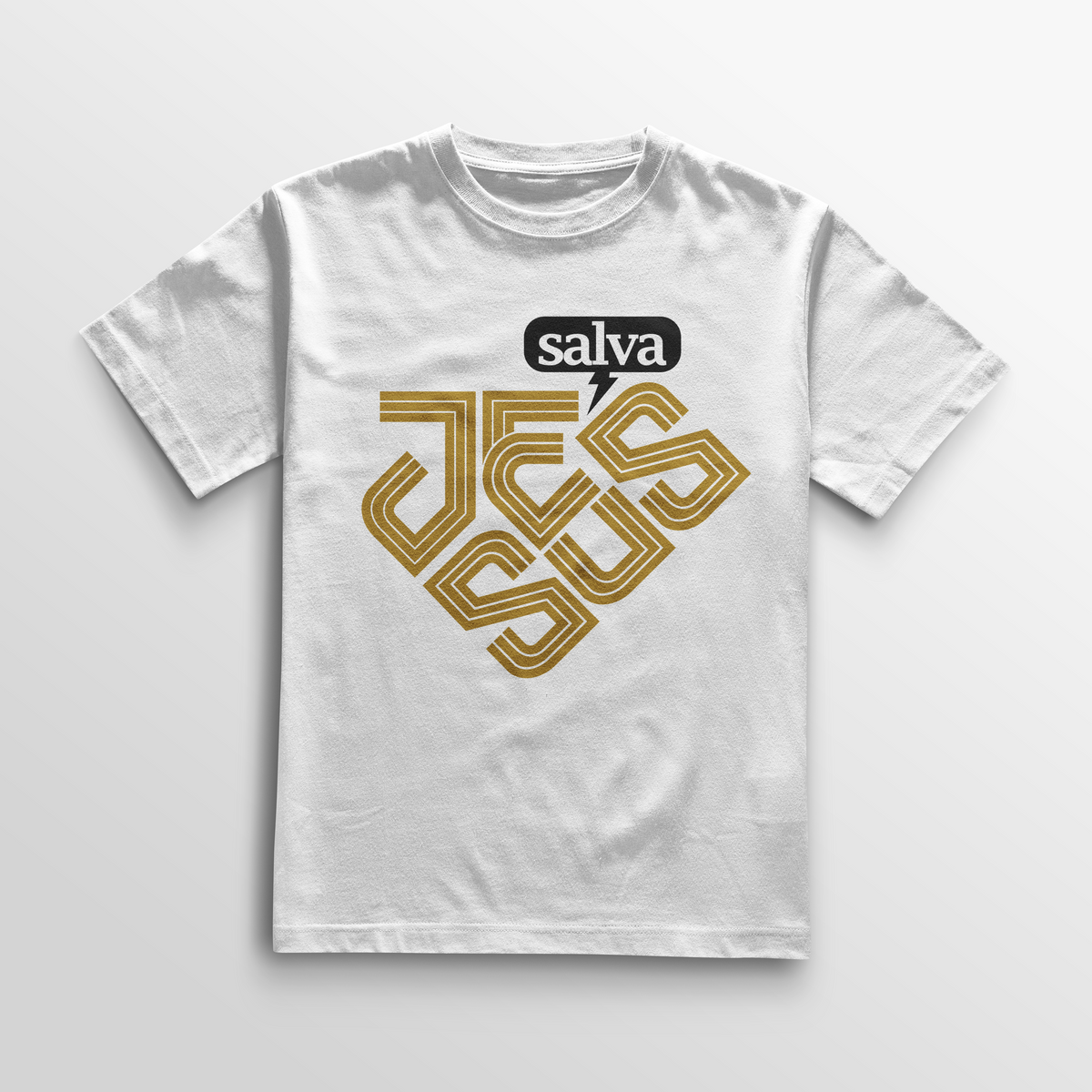 Camiseta “Jesus Salva – Retro Line” Cotton Premium