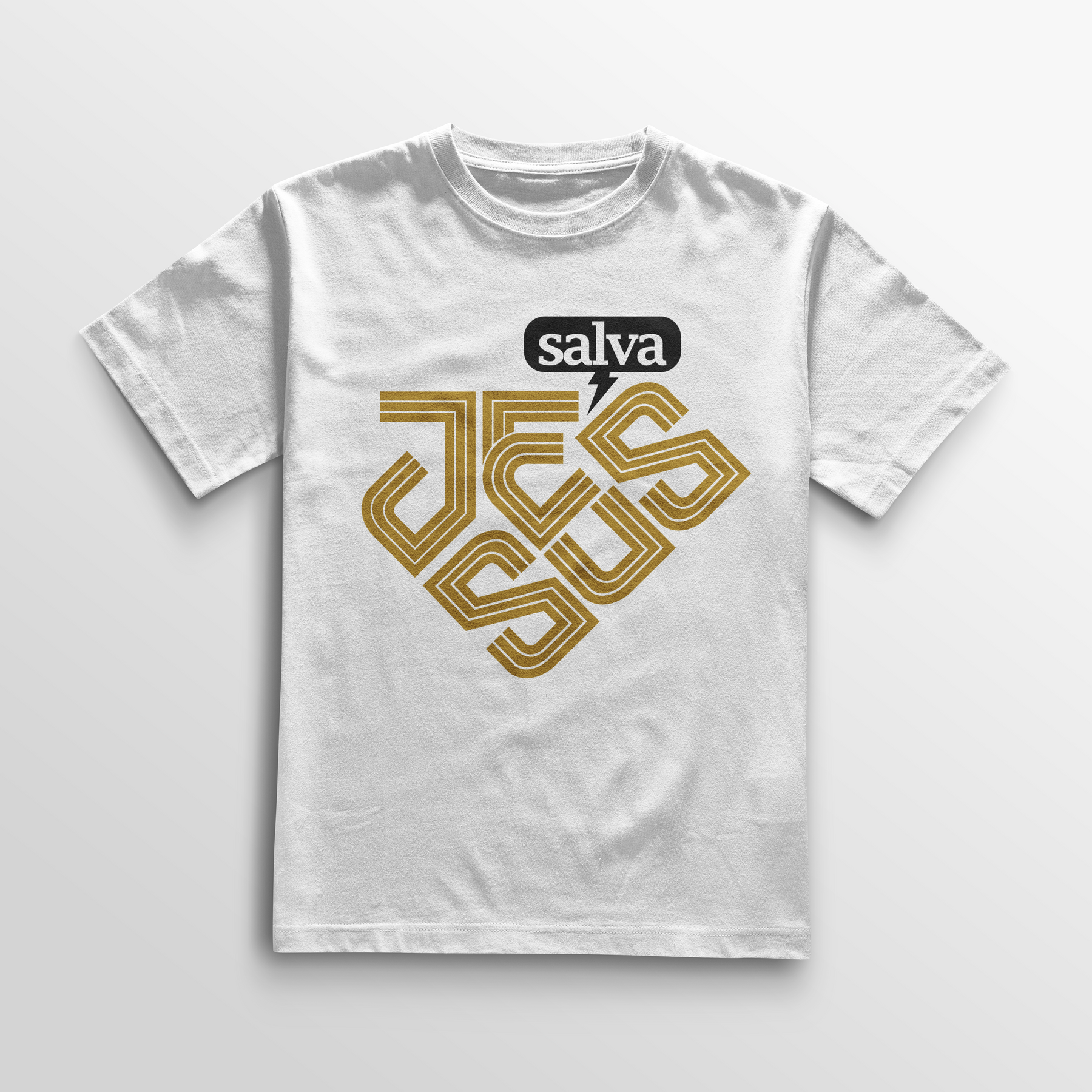 Camiseta “Jesus Salva – Retro Line” Cotton Premium