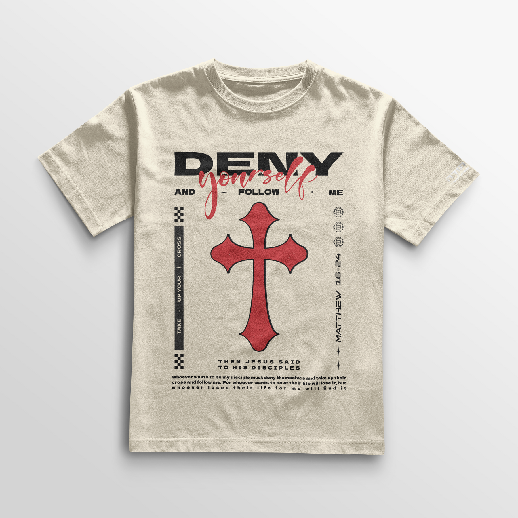 Camiseta Todah Clothing “Deny Yourself – Mateus 16:24” Cotton Premium
